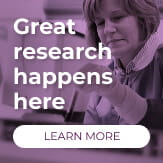 Text reads: Great research happens here.